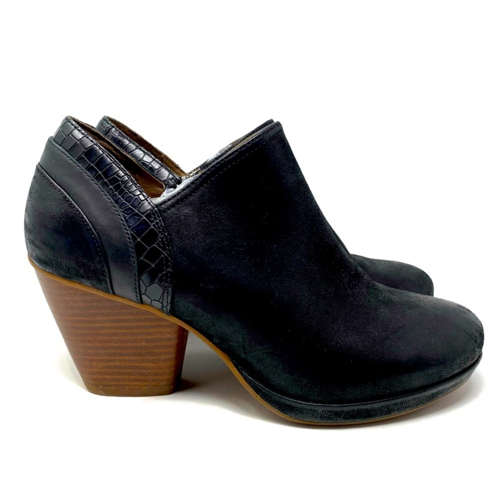 Dansko Marcia Ankle Bootie Black Suede Nubuck Boot